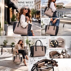 NINE WEST Shoulder Bag- never used- Gray & Black